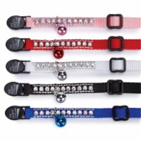 Rhinestone Cat Collar Blue