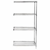 Stainless Steel Wire Shelving Add On Unit with 4 Shelves - 24 x 36 x 54 in.