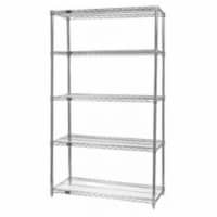 Wire 5 Shelf Starter Kit Stainless - 74 in.