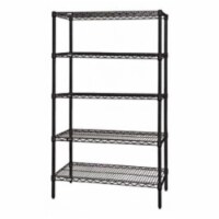 Wire 5 Shelf Starter Kit Black - 86 in.