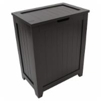Contemporary Country Laundry Hamper, Espresso