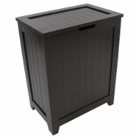 Contemporary Country Laundry Hamper, Espresso