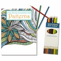 DDI 2345911 Patterns - Adult Coloring Book and Colored Pencil Relax Pack Set Case of 50