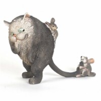Hi-Line Gift SC003-C Big Cat With Mice Figurine