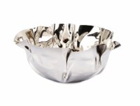 9.5 Round Stainless Steel Wavy Design Serving Bowl