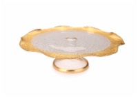 12 Cake Stand with Gold Wavy Decoration