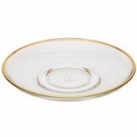 Classic Touch CAP682 Glass Plate with Gold Rim