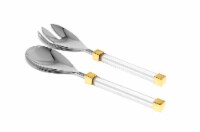 Set of 2 Salad Servers with Acrylic Handles
