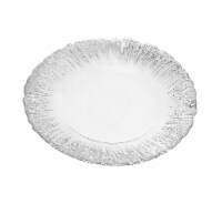 Set of 2 Dinner Plates with Silver Flash Design-11 D