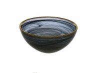 Black Alabaster Bowl With Gold Rim