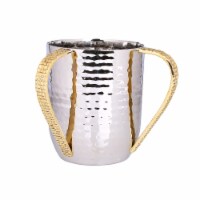Stainless Steel Wash Cup With Mosaic Handles - 4 D X 5 H