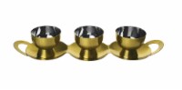 3 Bowl Gold Relish Dish on Tray