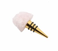Bottle Stopper with Pink Agate Stone