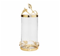Hammered Glass Canister with Gold Leaf Lid