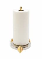 Paper Towel Holder with Gold Symmetrical Design