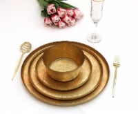Set of 12 Dinnerware Set Shaded Gold