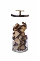 Glass Canister With Mosaic Design - 4 D X 8.25 H