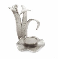 Hurricane with White Enamel Flower Design