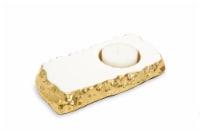 White Marble Tea Light Holder Gold Edged - 5.25 L x 2.75 W