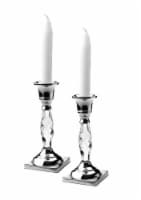 Set of 2 Candle Holders with Crystal Glass Base
