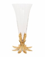 7.5 L Glass Vase on Gold Flower Base