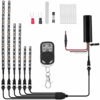 6Pcs Motorcycle LED Light Strips Multi-Color Neon Light Kits Waterproof DC 12V RGB Atmosphere