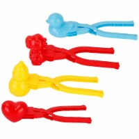 4Pcs Snowball Makers Set Clip Snow Molds Toys Beach Sand Toy with Handle for Snow Fight