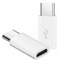 2Pcs Micro USB To Type C Adapter Type C Connector Converter For Data Syncing Charging