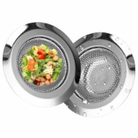 2Pcs 4.53in Kitchen Sink Strainer Stainless Steel Mesh Drain Basket Stopper 0.74 Wide Rim