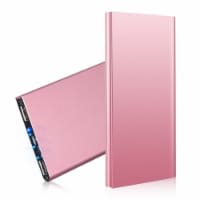 20000mAh Power Bank Ultra-thin External Battery Pack Phone Charger RoseGold
