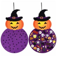 2.8FT Halloween Felt Pumpkin Witch 51Pcs Felt Pumpkin Witch Hanging Decor