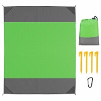 108x96.46in Sand Proof Picnic Blanket Water Resistant Foldable Camping Beach Mat Green L