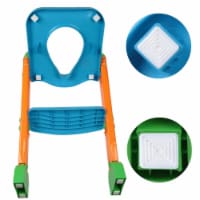 Potty Training Toilet Seat with Steps Stool Ladder For Children Baby Foldable Splash Guard