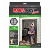 Magic Mesh As Seen On TV 83 in. H x 75 in. W Black Mesh Hands-Free Magnetic Screen Door -