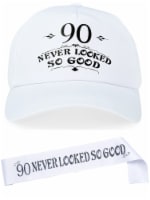 MEANT2TOBE - Meant2Be 90th Birthday Gifts for Men, Blue Hat & Sash