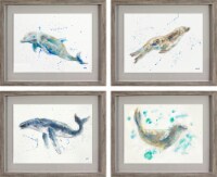 Patton Watercolor Ocean Animals Wall Art - Assorted Perspective: Main
