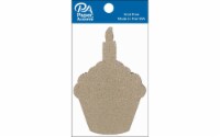 Chip Shape 8pc Cupcake w/Candle Natural