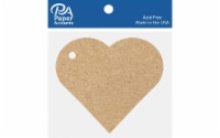 Chip Shape Tag 12pc Heart Natural