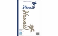 Chip Word 4pc Hawaii w/ Palm Tree Natural