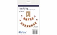 Chip Shape Banner 13pc Happy Birthday 4x6 42pt Nat