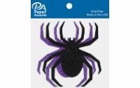 Glitter Shape 8pc Spider Black & Purple
