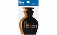 Glitter Shape 4pc Poison Jar Black & Orange