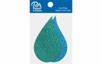 Glitter Shape 8pc Raindrops PrussianBlue,OceanBlue