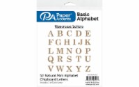 Chipboard Alphabet 2  Basic Upper 52pc Natural