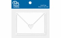 Chip Shape 6pc Heart Envelope White