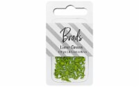Brads 4.5mm x 8mm 100pc Solid Lime Green