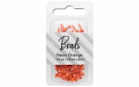 Brads 4.5mm x 8mm 100pc Solid Neon Orange