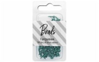 Brads 4.5mm x 8mm 100pc Solid Turquoise