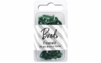 Brads 8mm x 15mm 50pc Solid Emerald
