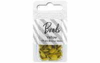 Brads 8mm x 15mm 50pc Solid Yellow